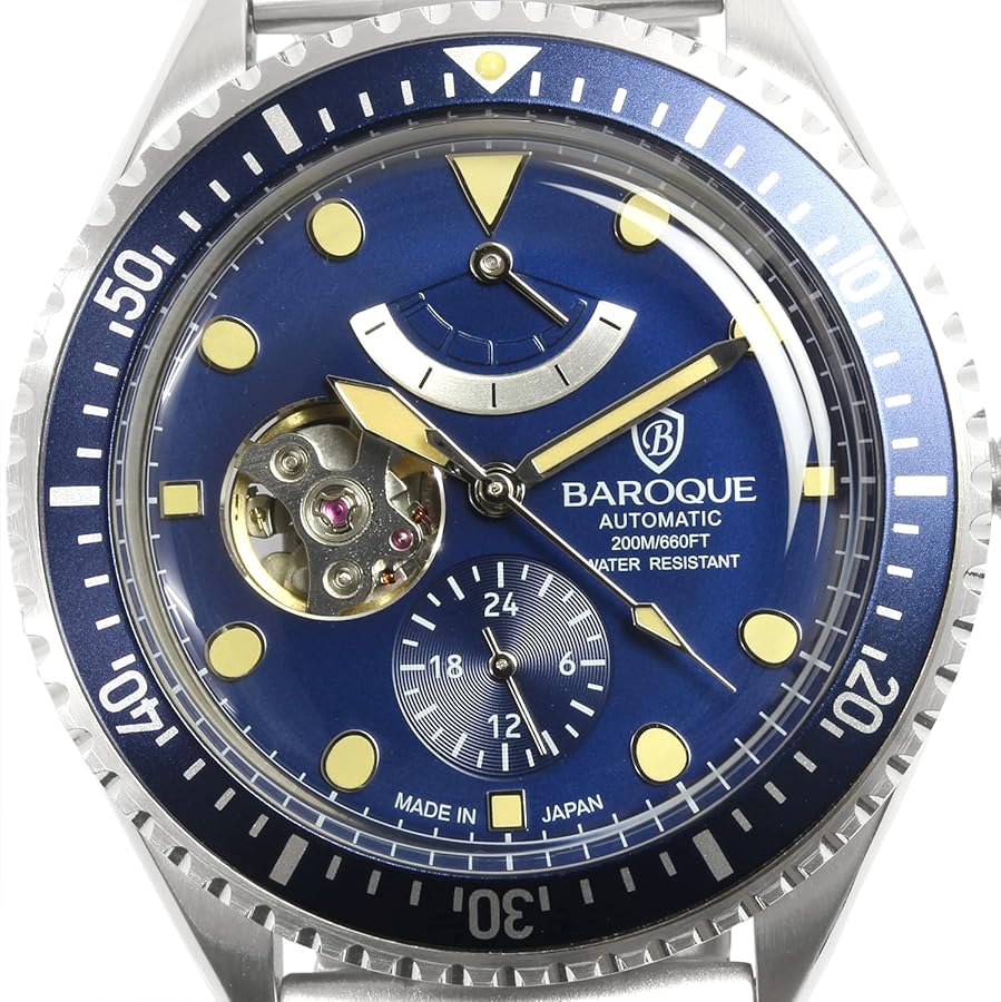 【新品】BAROQUE バロック 大人気自動巻き BA3006S-19M 保証付 Amazon.co.jp: [BAROQUE] バロック 腕時計 メンズ ダイバーズ